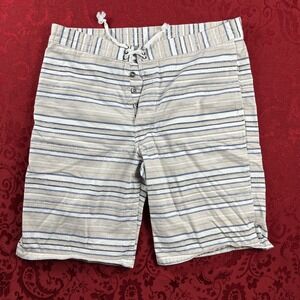 Levis Board Shorts Men's Size 36 Chino Shorts Cotton Stripe‎ Drawstring Board